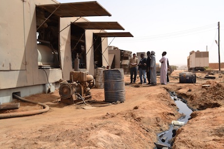 Old generator which provide electricity to the town  with oil river(Photo: Maryline Dumas)