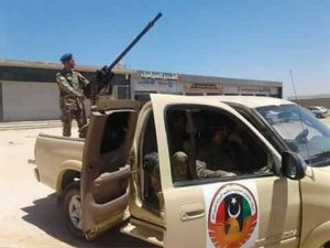 A Pro-LNA "Special Task Forces" technical said to be in Sabratha today (Photo: social media)
