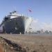 British Royal Navy ship HMS Albion docks in Tripoli – a first in eight years