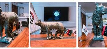 A she-wolf Capitoline bronze statute recovered