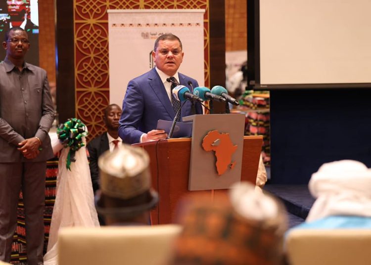 At the opening of the ‘‘Made in Libya’’ event in Niamey, Niger, Aldabaiba looked forward to the new transit trade road