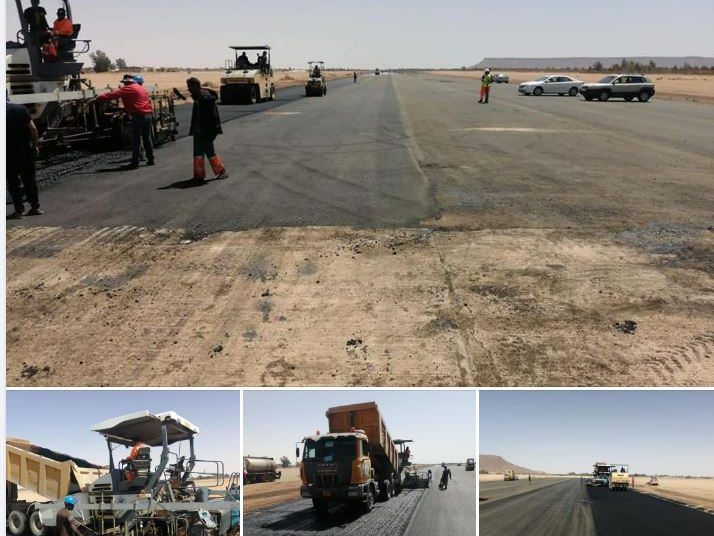 Ubari airport runway maintenance progressing