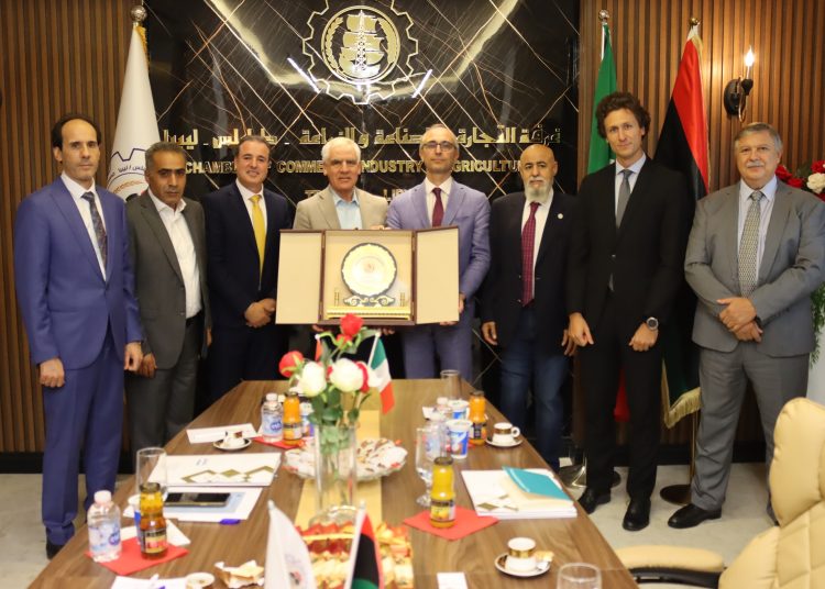 Tripoli Chamber of Commerce discusses with Italian ambassador Alberini promotion of private sector trade relations