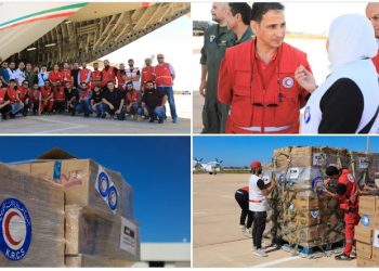 23 flights of international aid from 12 states arrive in Libya within 24 hours – government asks UN to coordinate effort