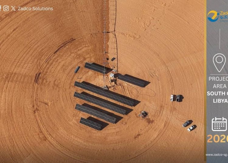 Solar-powered single pivot agricultural irrigation circles launched in southern Libya