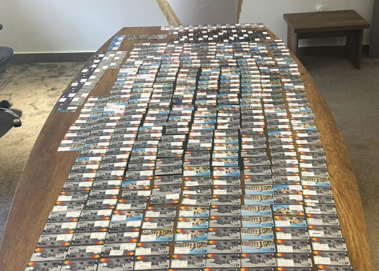 Suspect arrested in possession of over 400 currency debit cards destined for money laundering via UAE and Turkey